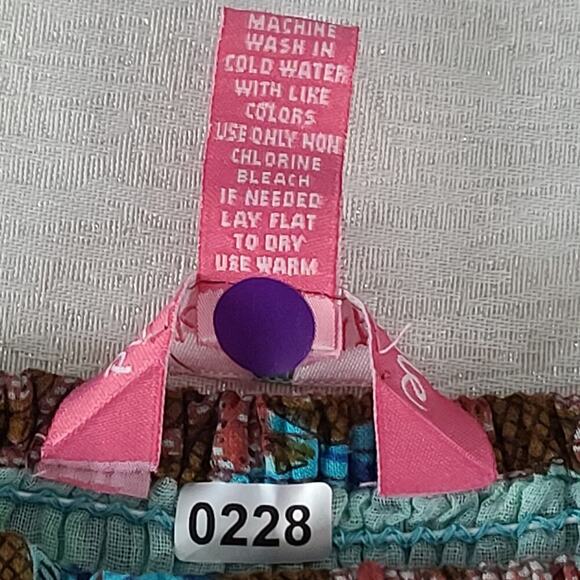 Pink apple Y2K women's sundress Smocked top Funky Boho quirky Size 1X Dopamine - Picture 6 of 7